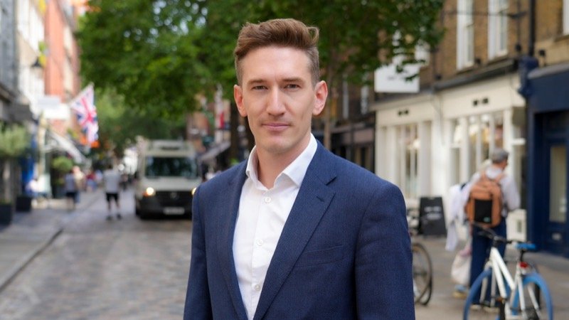 Robert Midgley on a London street